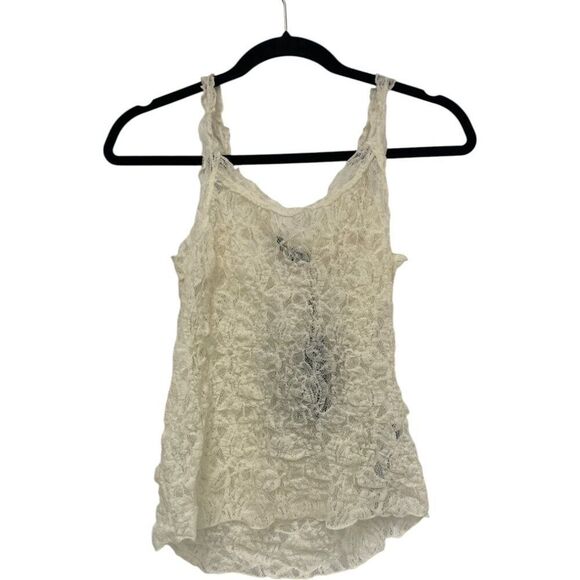 Massimo Dutti Womens Lace Top Shirt Small S Ivory Cream 6870/770 NWT - Picture 6 of 12